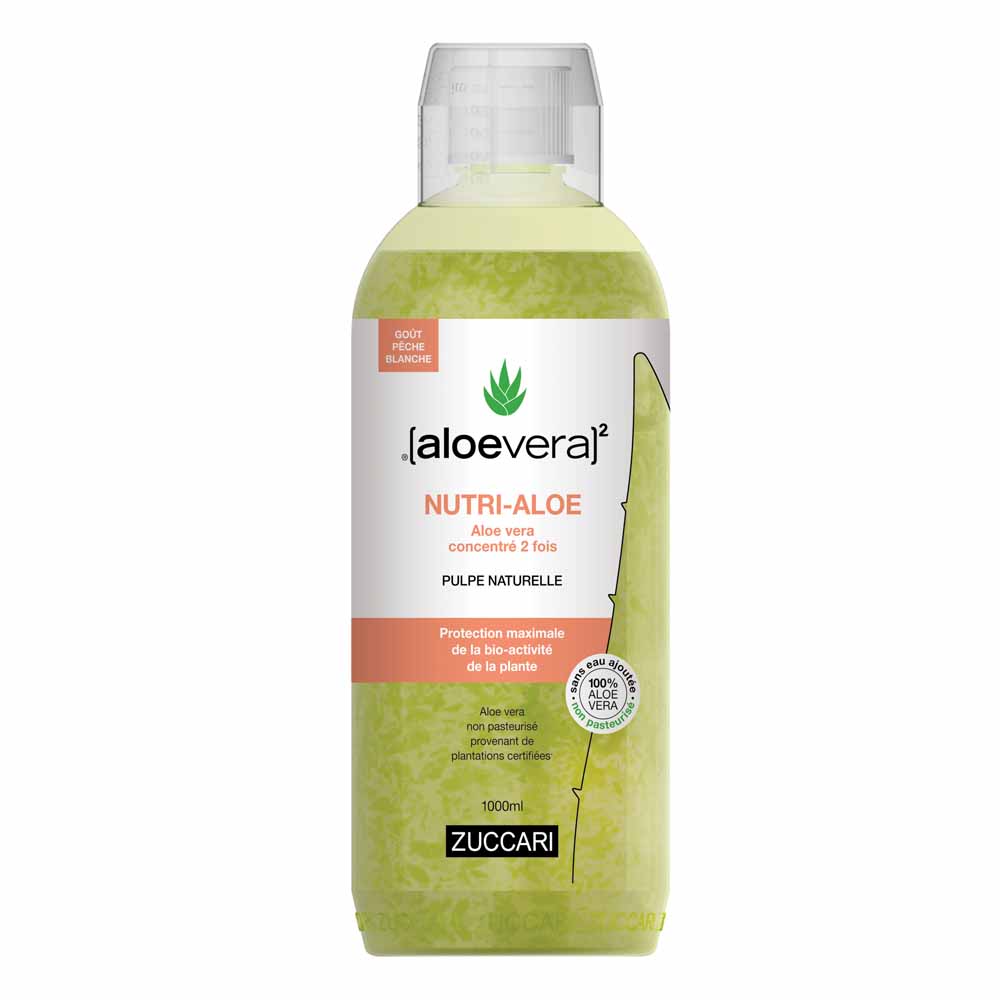 Naturancia [aloevera]2 Zuccari Nutri Zumo puro de Aloe vera sabor melocotón 1 litro
