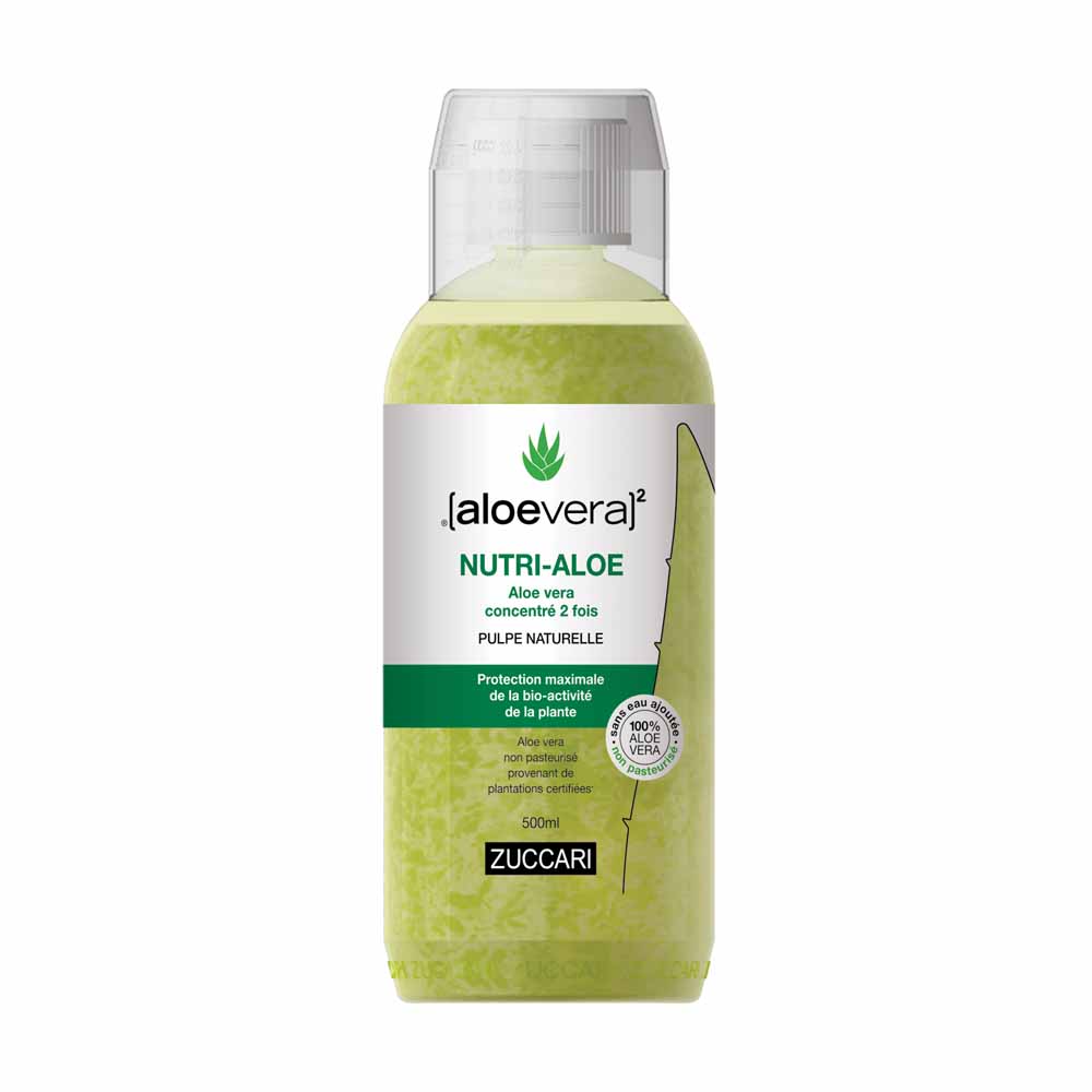 Naturancia [aloevera]2 Zuccari Nutri-Aloe zumo puro de aloe vera no pasteurizado sin agua añadida 2x concentrado 500 ml