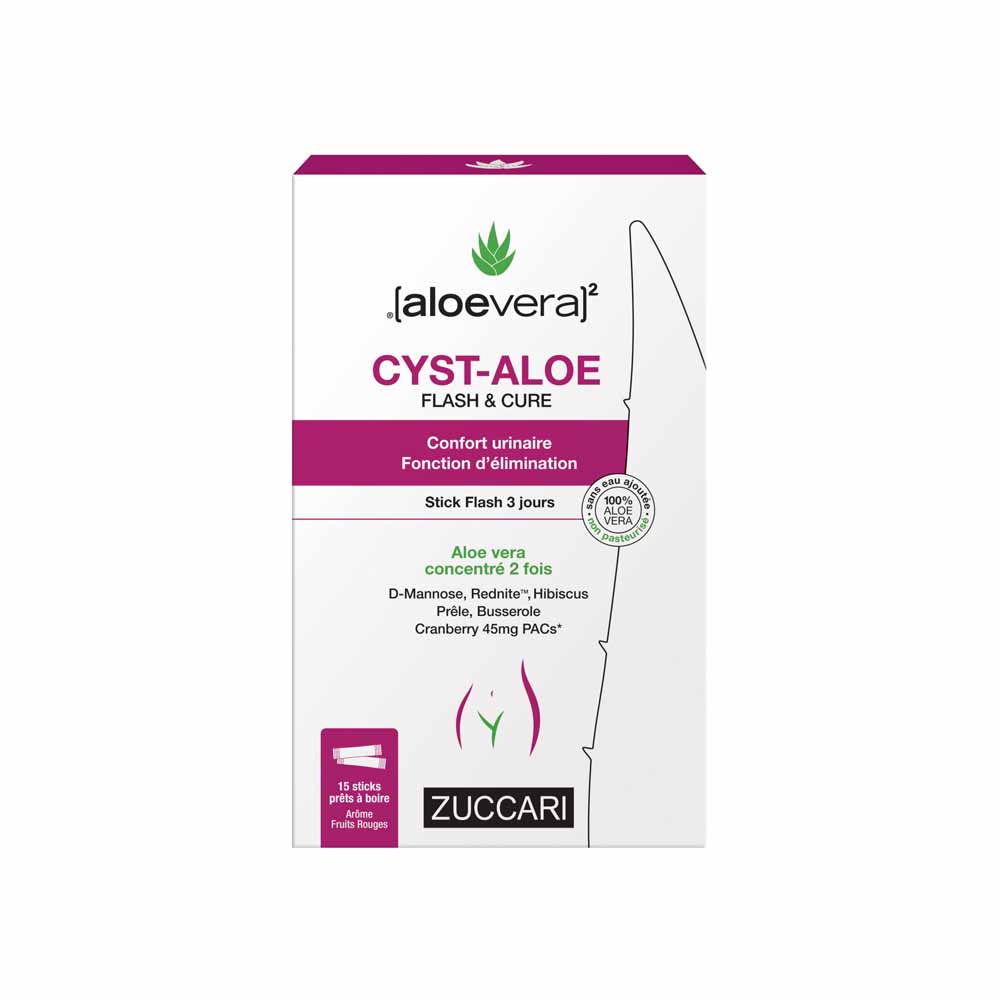 Naturancia [aloevera]2 Zuccari Cyst Aloe flash y cura confort urinario x15 palos