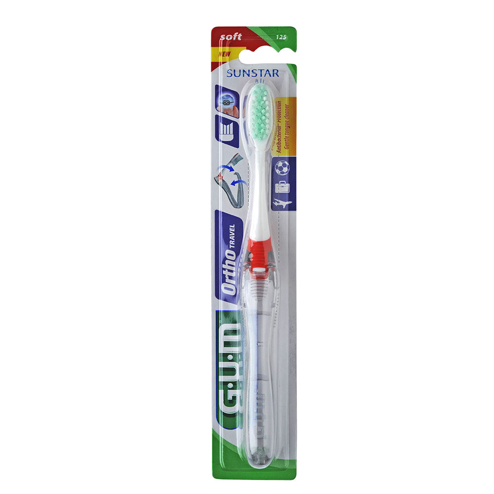 Gum Ortho Cepillo de Dientes Ambulatorio de Viaje V-Cut