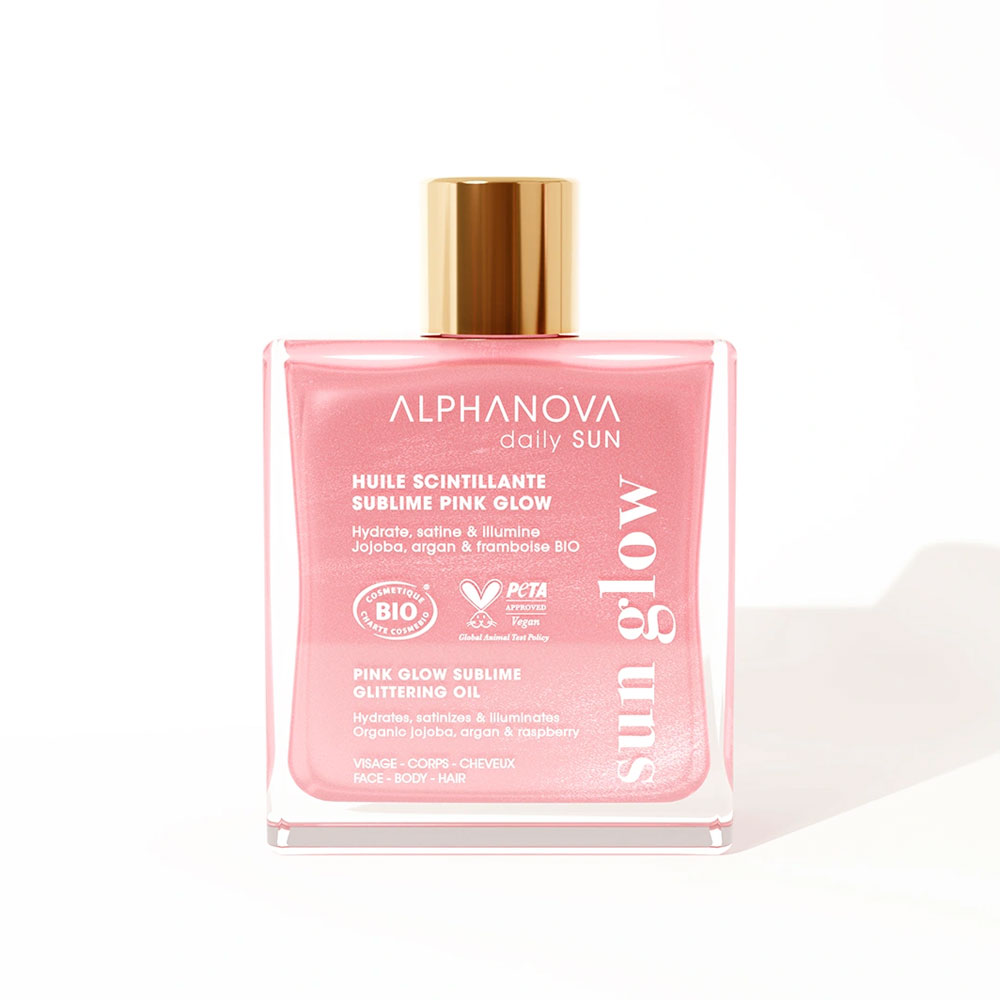 Alphanova Daily Sun Aceite brillante sublime efecto pink glow 50 ml