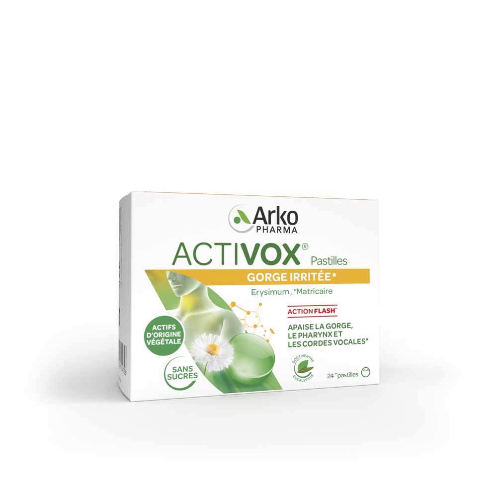 Arkopharma Activox Suaviza la garganta menta y eucalipto 24 pastillas