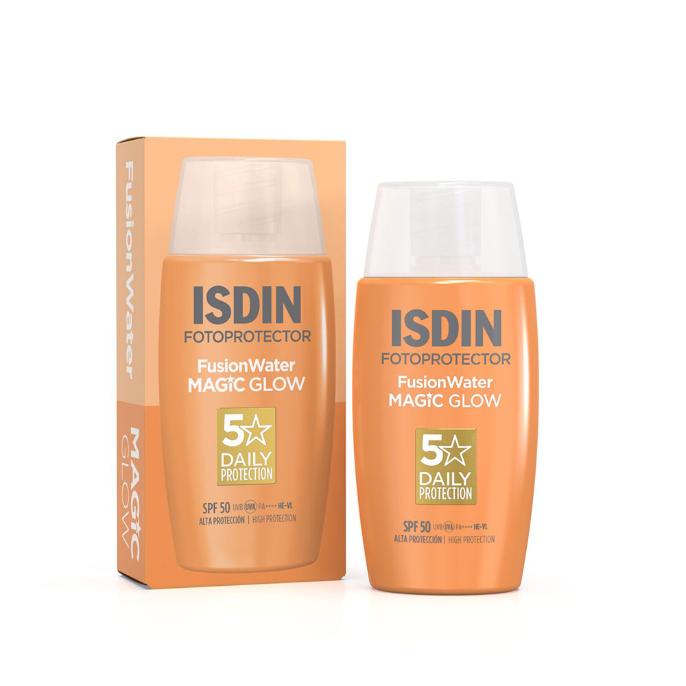 Isdin Fotoprotector Crema Solar Facial Fusion Water Magic Glow Ultra Light SPF50 50 ml