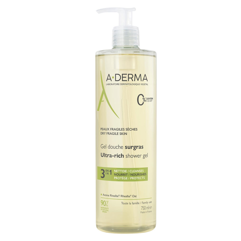 A-Derma Avena Rhealba Gel De Ducha Enriquecido Pieles Secas 750ml