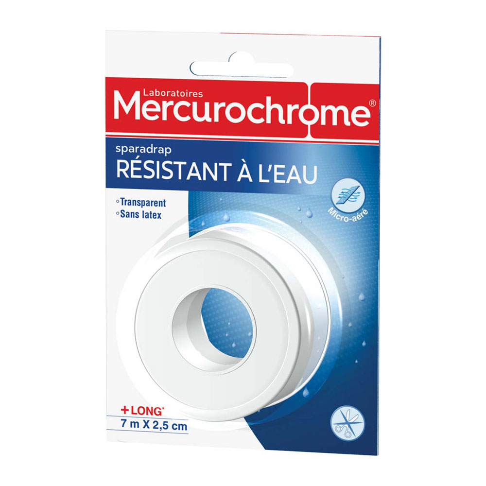 Mercurochrome Tiritas Resistentes al Agua 7 M X 2.5 Cm