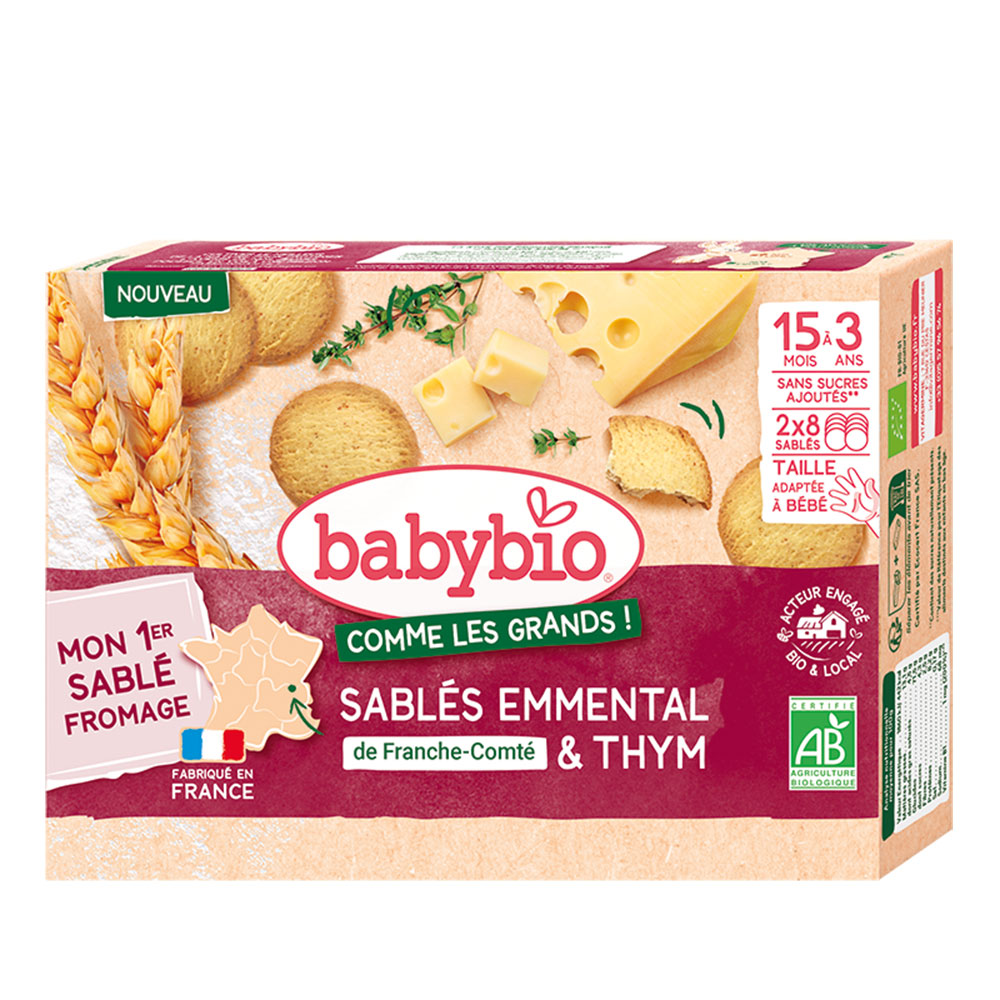 Babybio Galletas emmental y tomillo 16 unidades