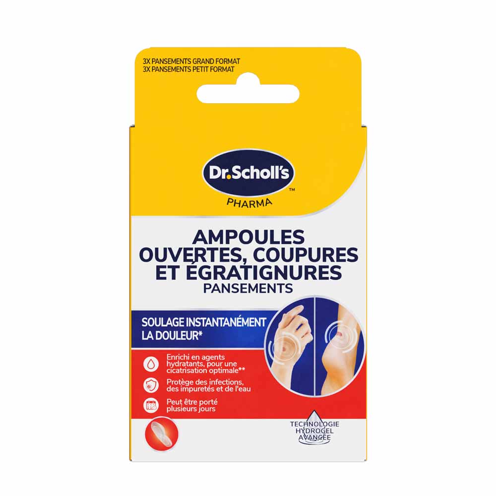 Scholl Apósitos para ampollas abiertas Cortes y rozaduras x6
