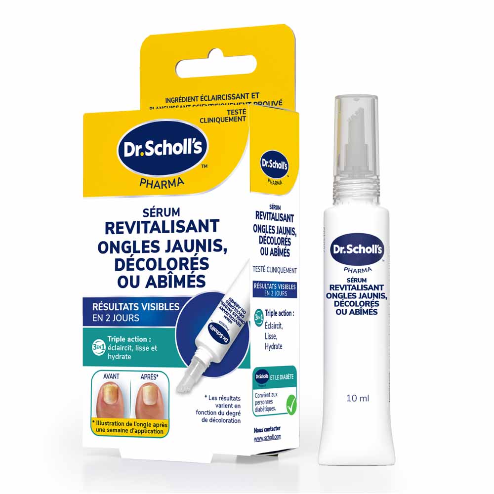 Scholl Sérum Revitalizante Triple Acción Uñas Dañadas, Decoloradas o Amarillentas 10 ml