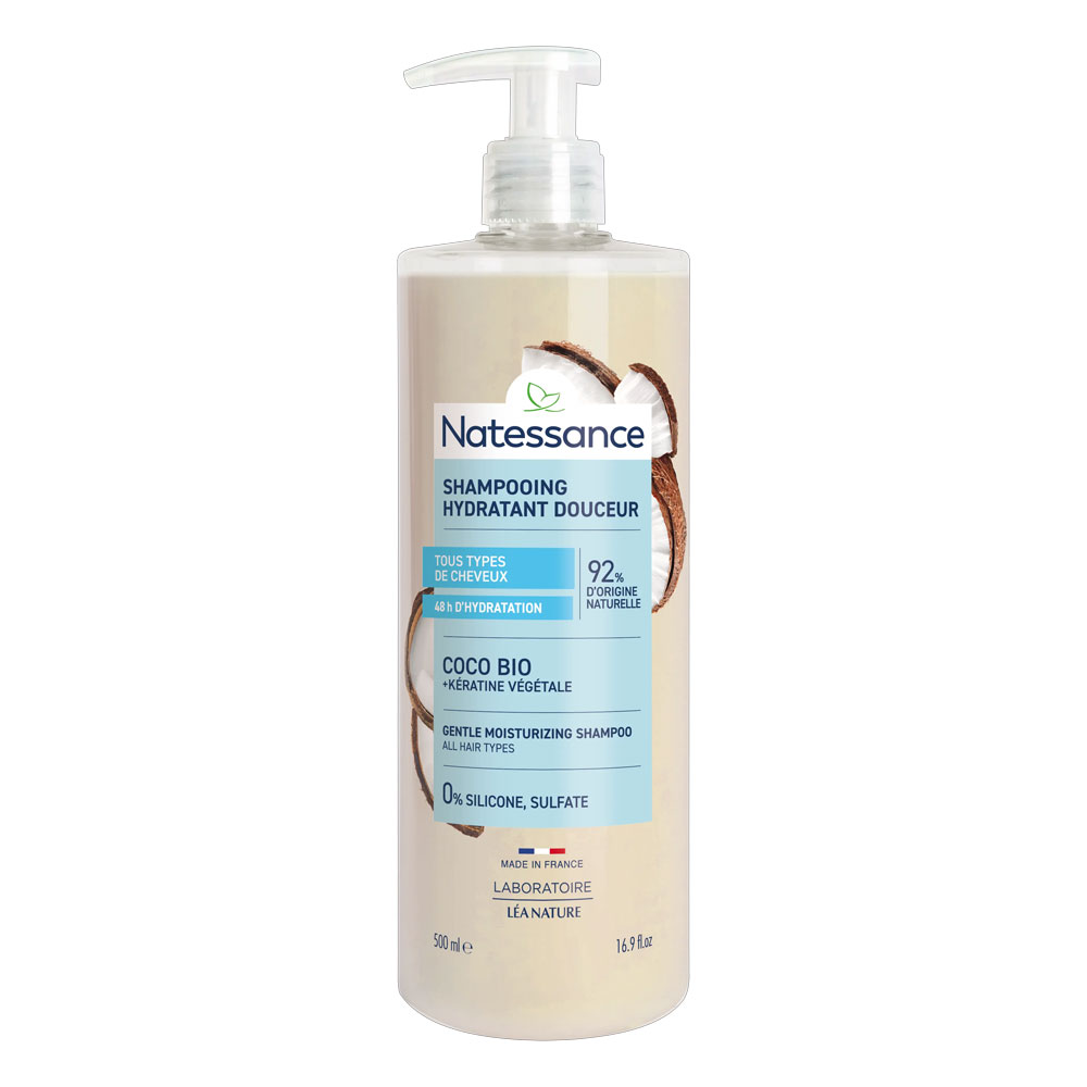 Natessance Capilar Champú hidratante suavidad aroma coco 500 ml