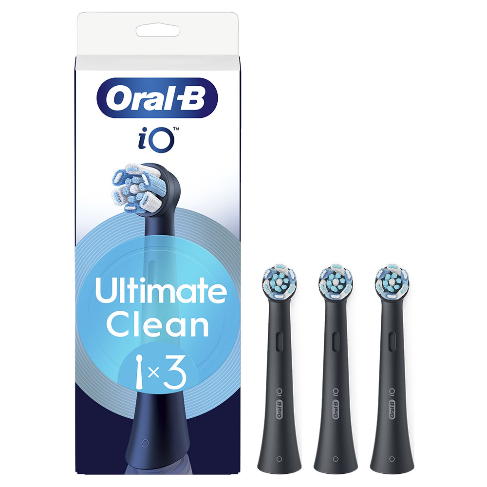 Oral-B iO Cepillos para cepillos eléctricos negro Ultimate Clean x3