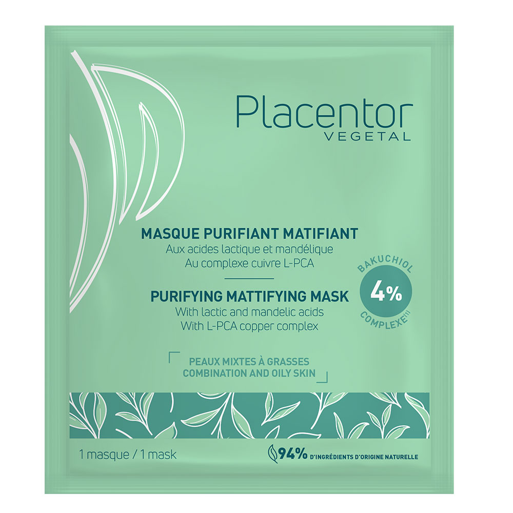 Placentor Végétal Mascarilla purificante matificante Pieles mixtas a grasas 25g
