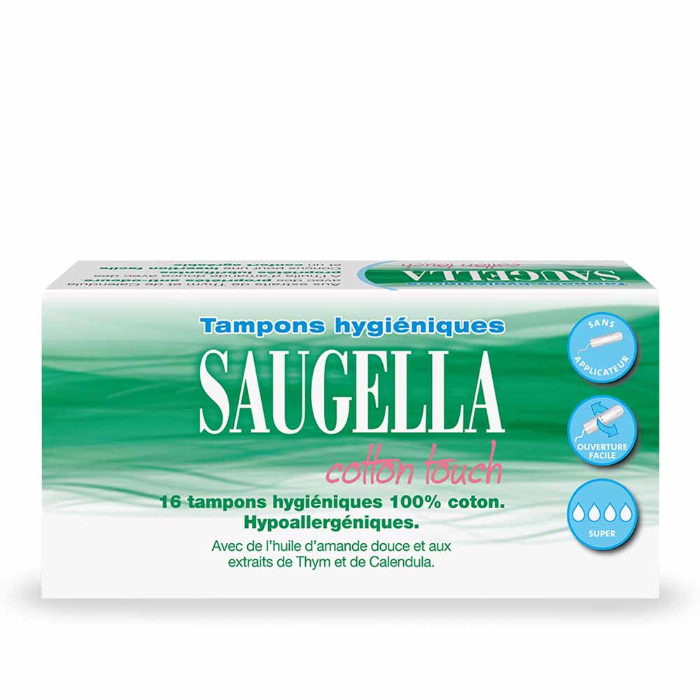 Saugella CottonTouch Tampones higiénicos flujo super hipoalergénicos 16 unidades
