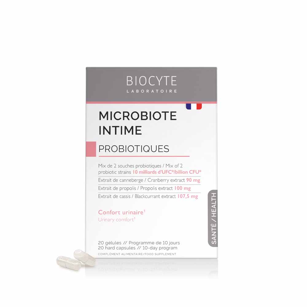 Biocyte Salud Microbiota íntima Probióticos Comodidad urinaria 20 cápsulas