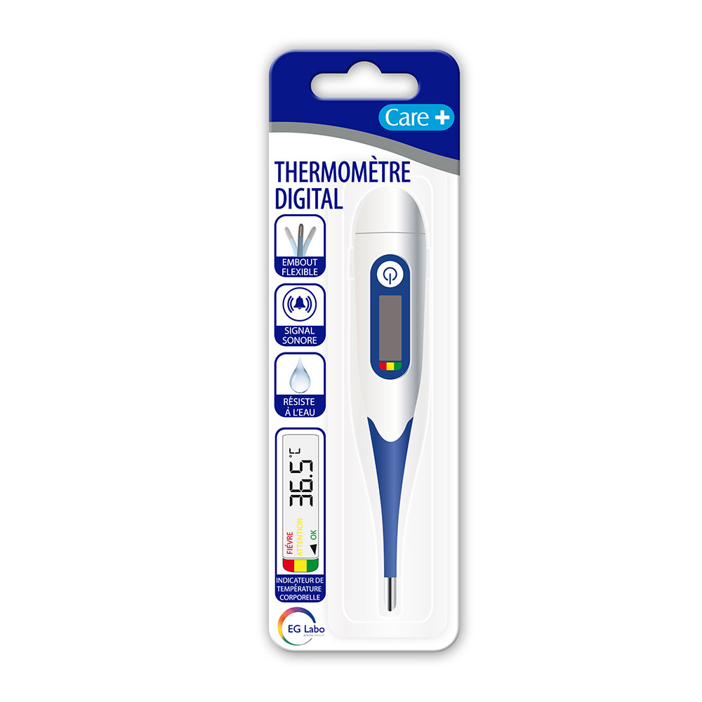 Care+ Termómetro digital con punta flexible resistente al agua x1