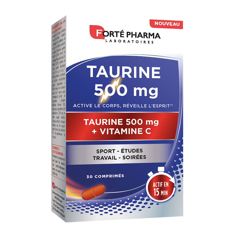 Forté Pharma Taurine Power Taurina 500 mg 30 comprimidos