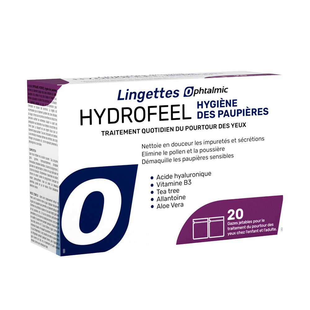 Ophtalmic Hydrofeel Toallitas Higiene Párpados x20