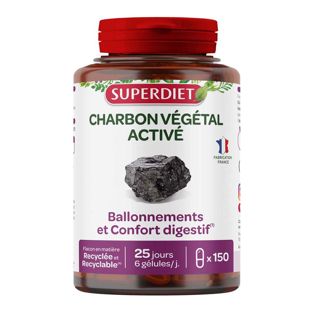 Superdiet Carbón vegetal 150 cápsulas 150 Gélules