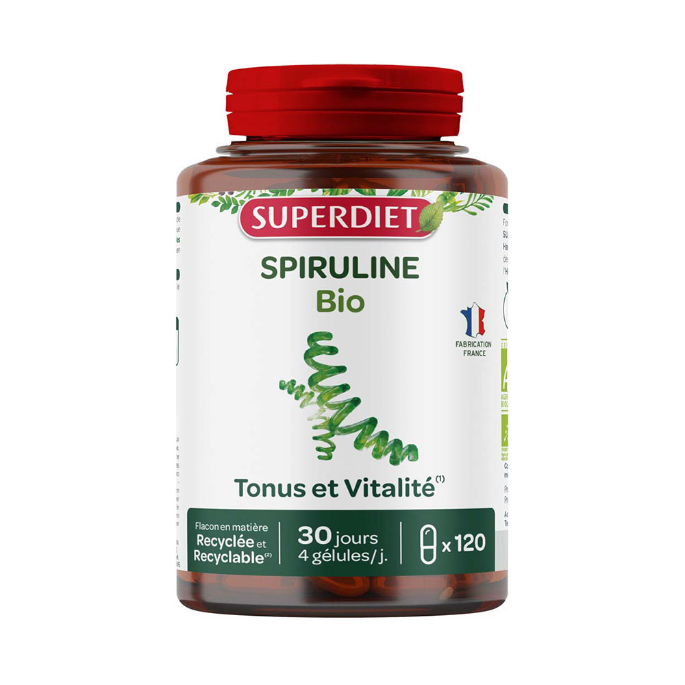 Superdiet Espirulina ecológica 120 cápsulas 120 Gélules
