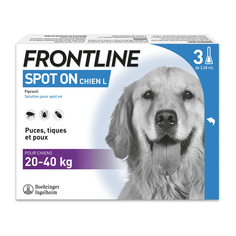 Frontline Spot-on perro L 20-40kg 4 pipetas de 2,68ml