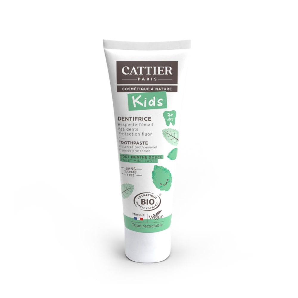 Cattier Kids Pasta de dientes bio a partir de 7 años sabor menta suave 50 ml