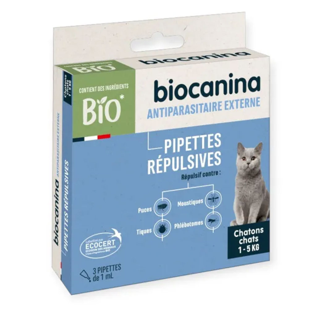 Biocanina Pipeta repelente de gatos 3 pipetas