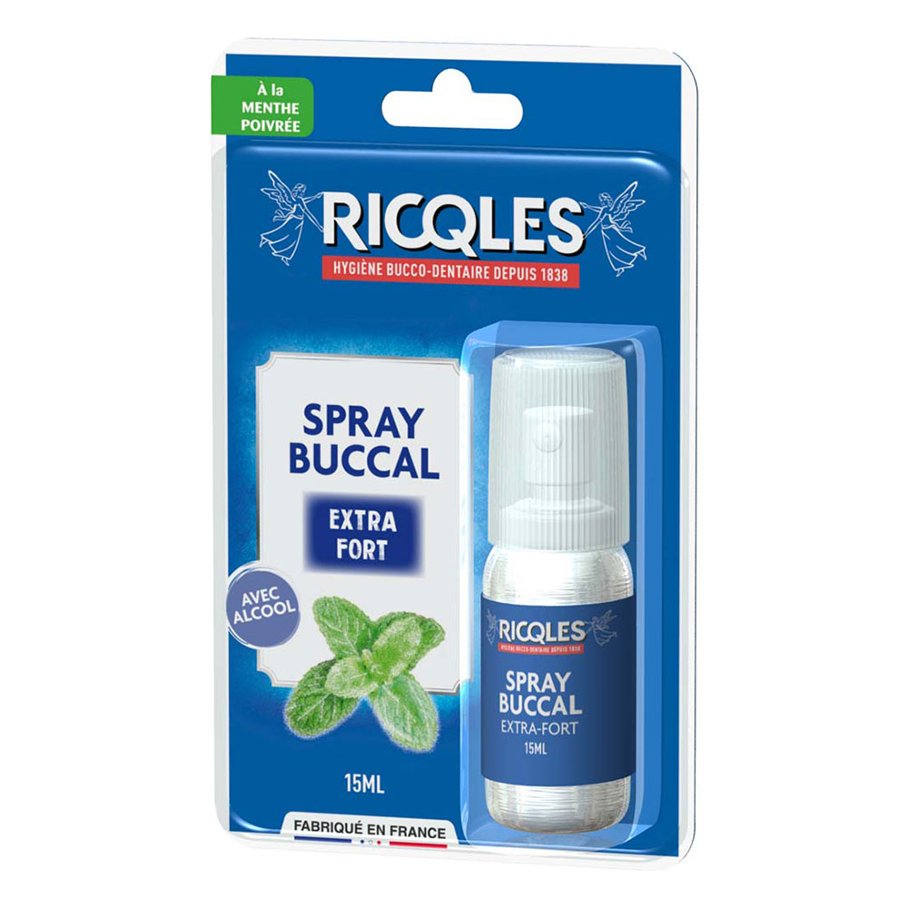 Ricqles Spray bucal de menta con alcohol 15 ml