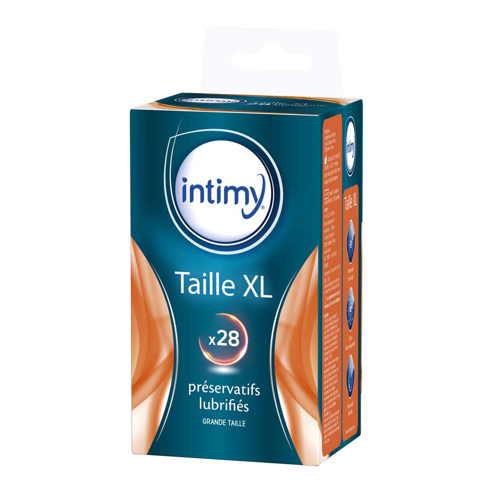 Intimy Preservativos lubricados tamaño XL x28