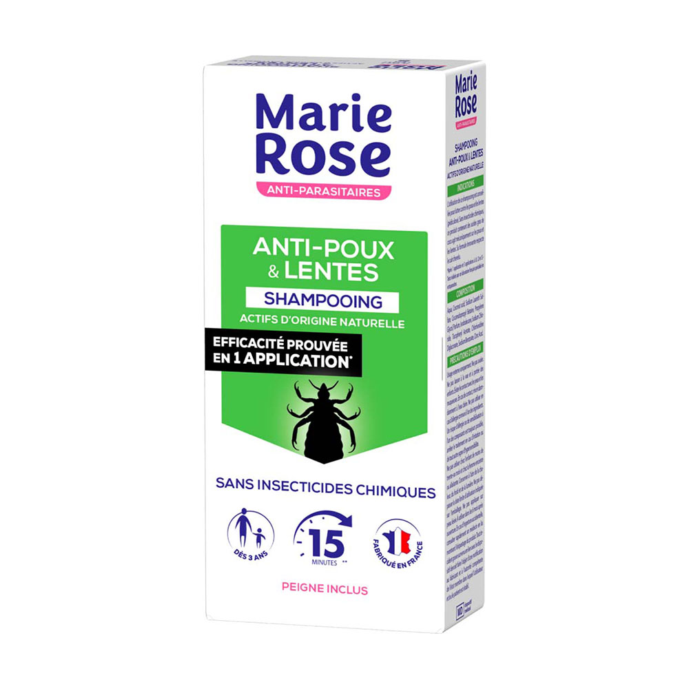 Marie Rose Champú Anti Piojos y Liendres Dès 3 Ans Peigne Inclus 125ml