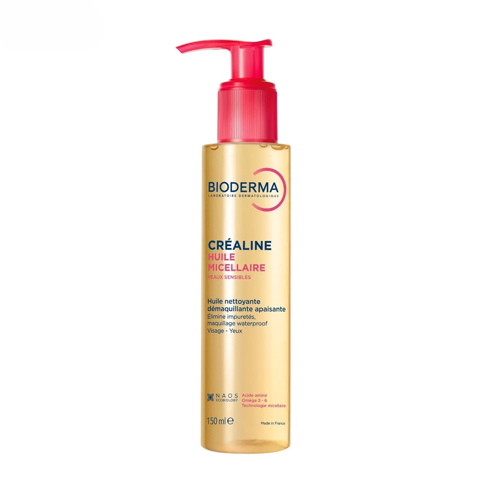Bioderma Crealine Aceite micelar desmaquillante limpiador calmante piel sensible 150 ml