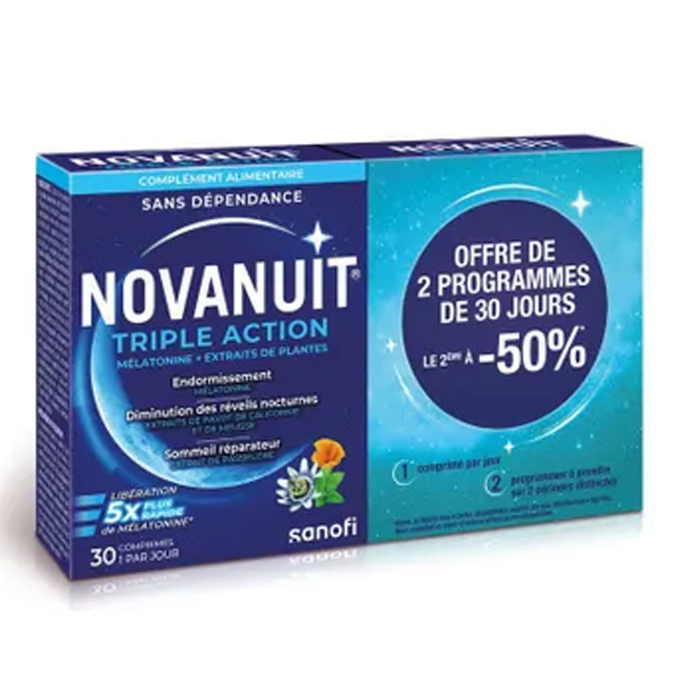 Novanuit Triple acción 2x30 comprimidos