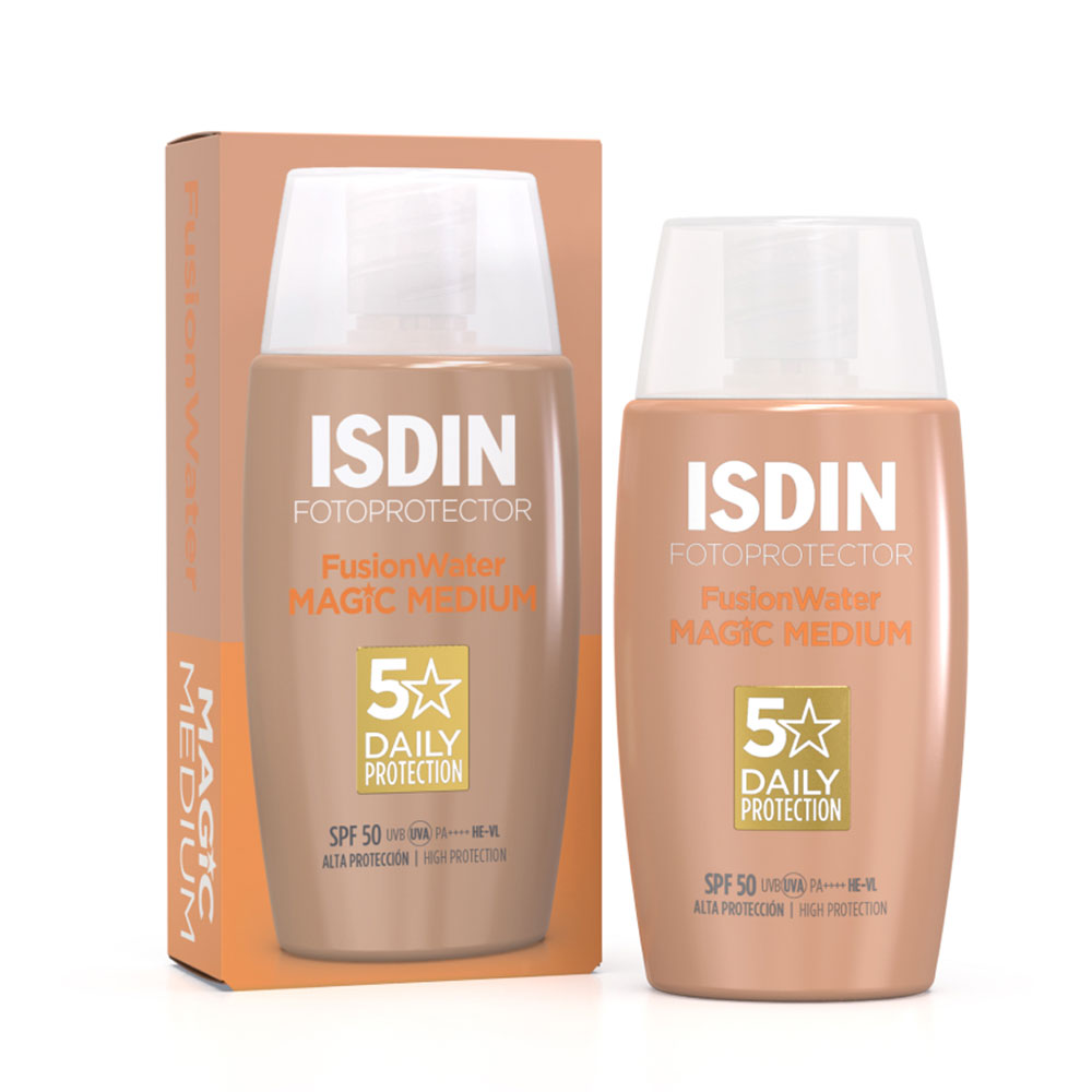 Isdin FusionWater Crema solar rostro con color SPF50 Color Fotoprotector 50 ml
