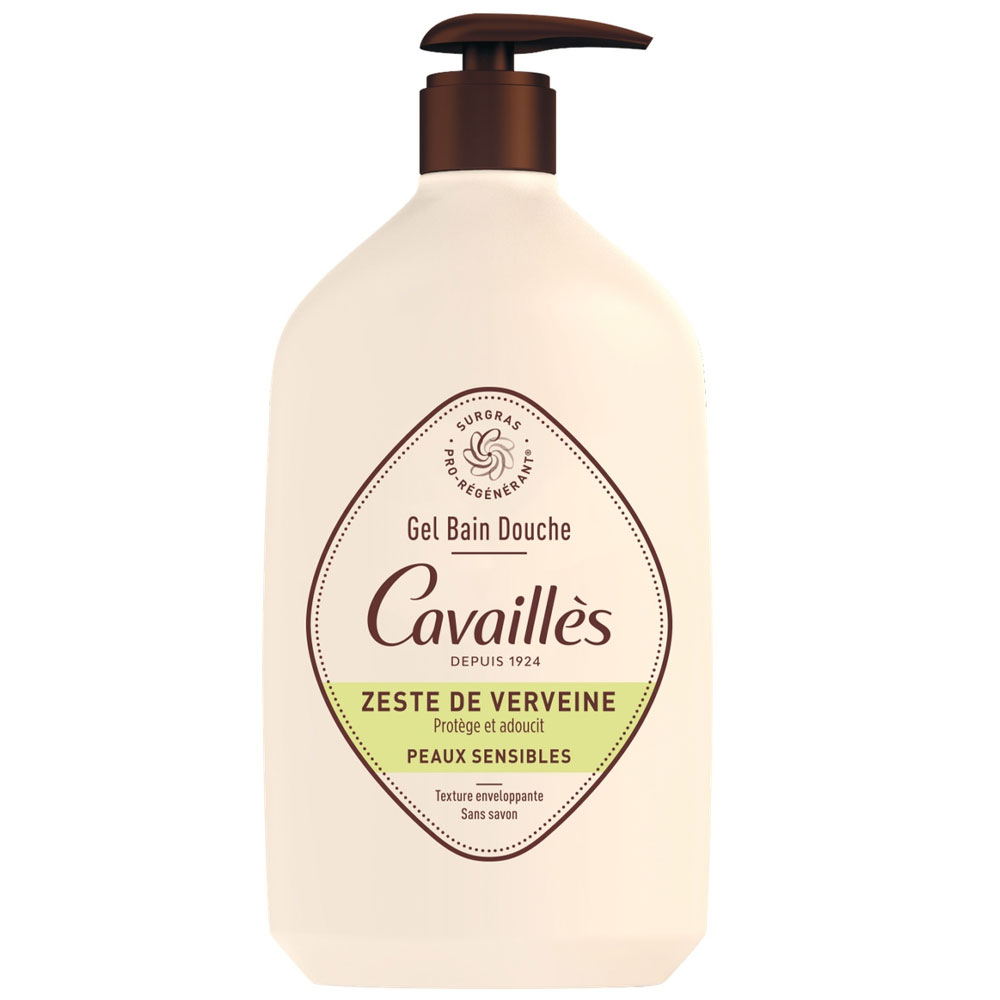Cavaillès Surgras Pro-Regenerador Gel de baño y ducha Verbena Zest 1L