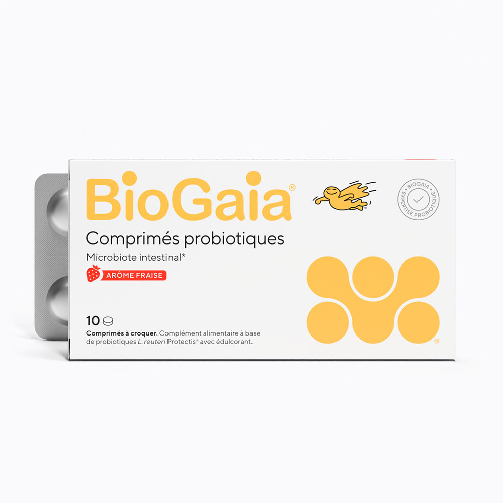 Biogaia Probióticos sabor fresa 10 comprimidos para masticar