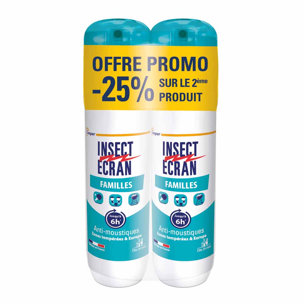 Insect Ecran Piel Repelente de mosquitos Jusqu'à 6h 2x100ml