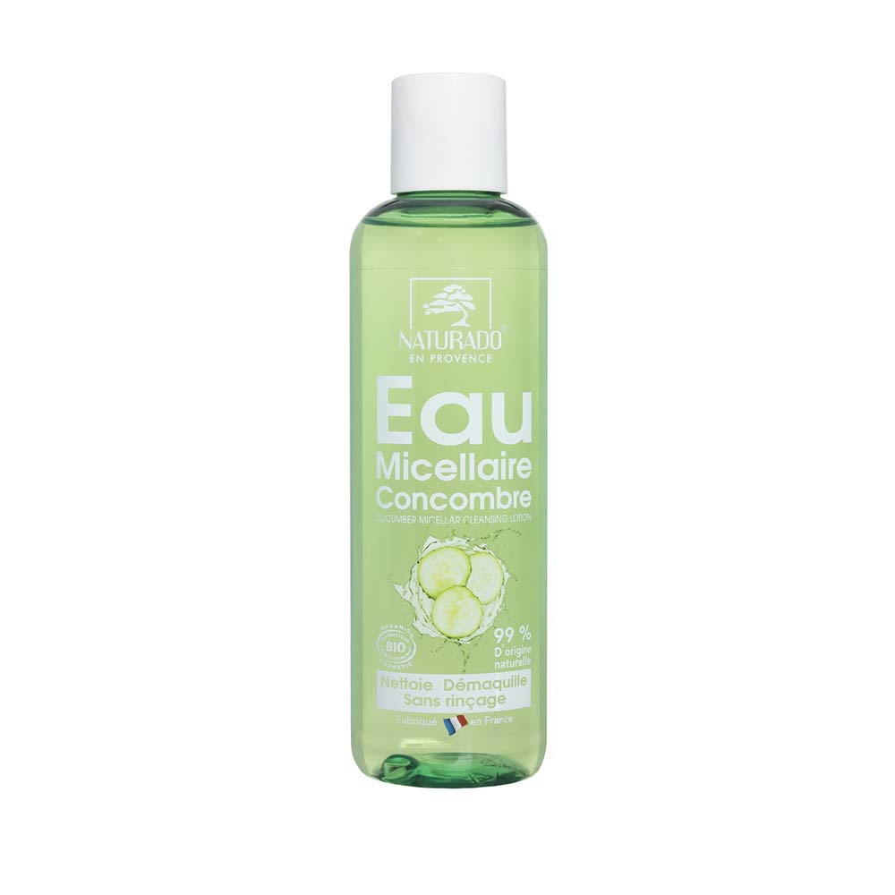 Naturado Agua micelar de pepino ecológico rostro ojos labios 200 ml