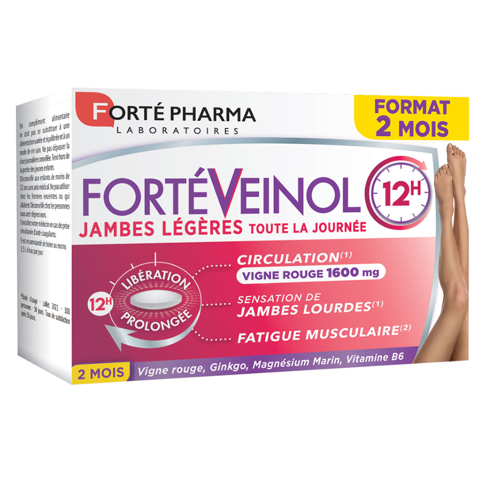 Forté Pharma Forté Veinol Vid roja circulación y piernas pesadas 60 comprimidos liberación prolongada