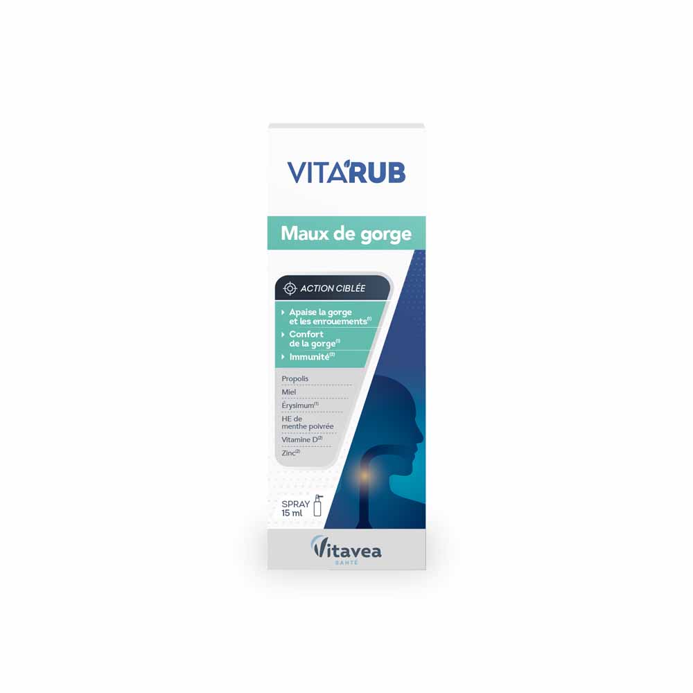 Vitavea Santé Vita'Rub Spray para el dolor de garganta 15 ml