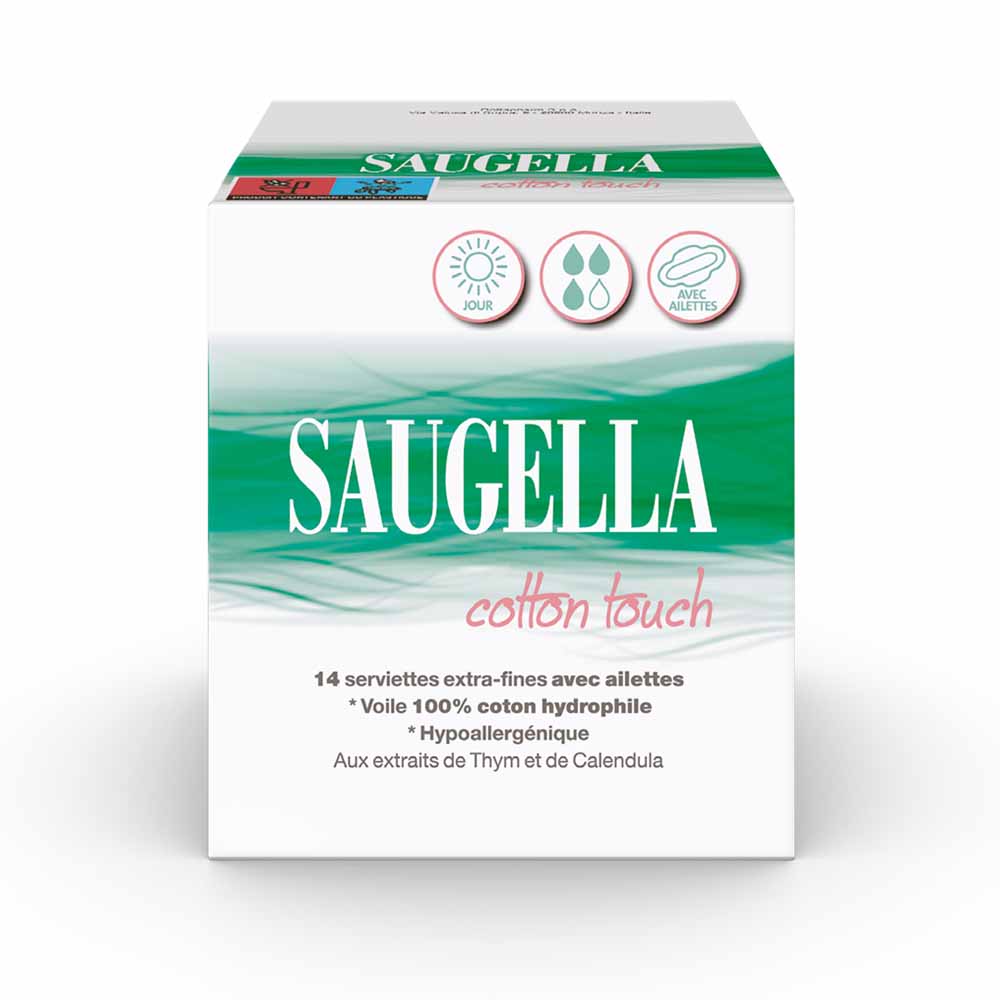 Saugella CottonTouch Compresas Touch Algodon 14 Dias x14