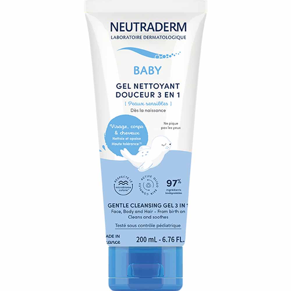 Neutraderm Baby Gel limpiador suave 3 en 1 piel sensible 200 ml