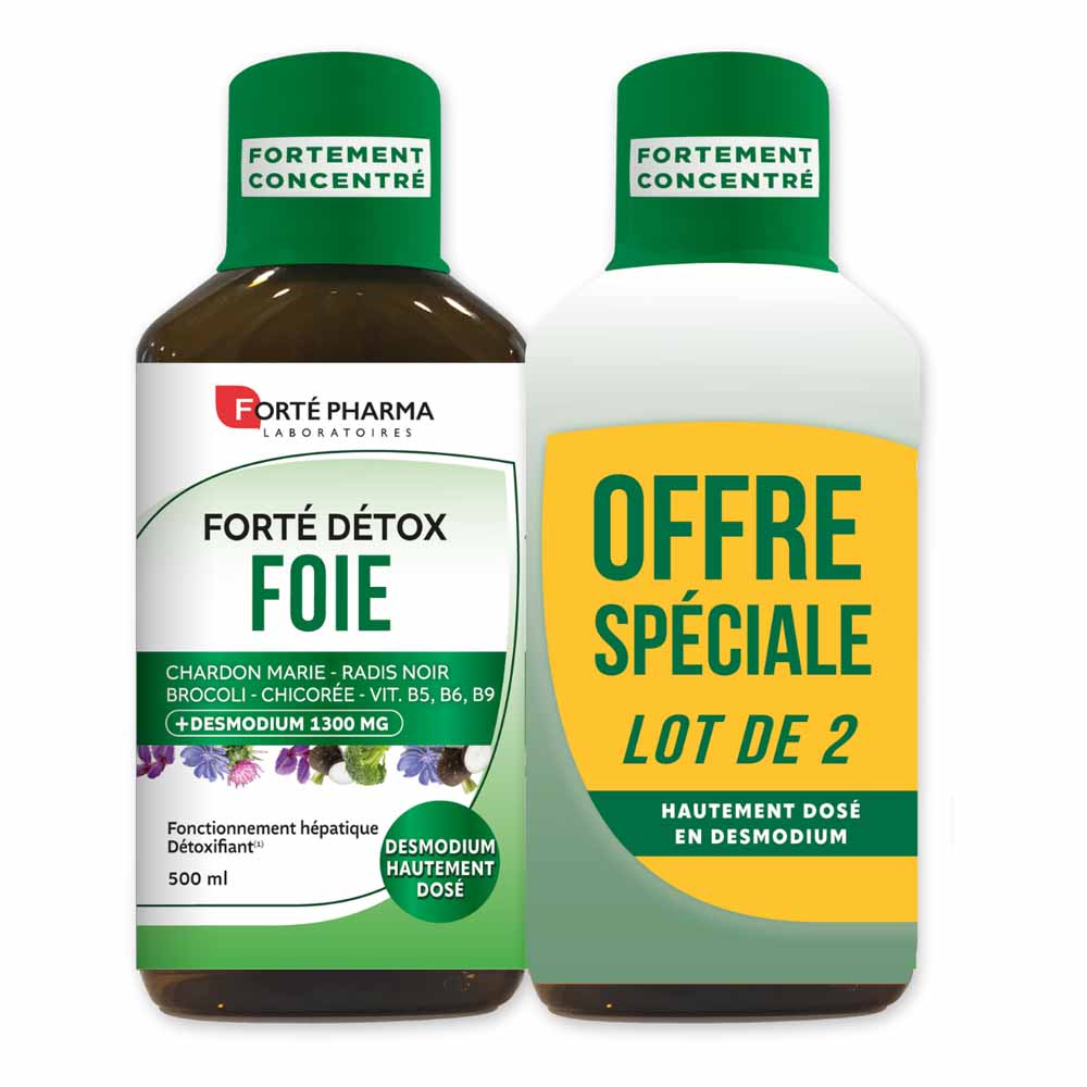Forté Pharma Forté Détox Detoxificante hígado natural enriquecido con desmodium 2x500ml