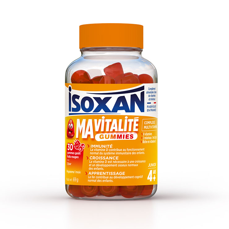 Isoxan Vitalidad inmunidad crecimiento aprendizaje sabor frutos rojos junior 30 gominolas