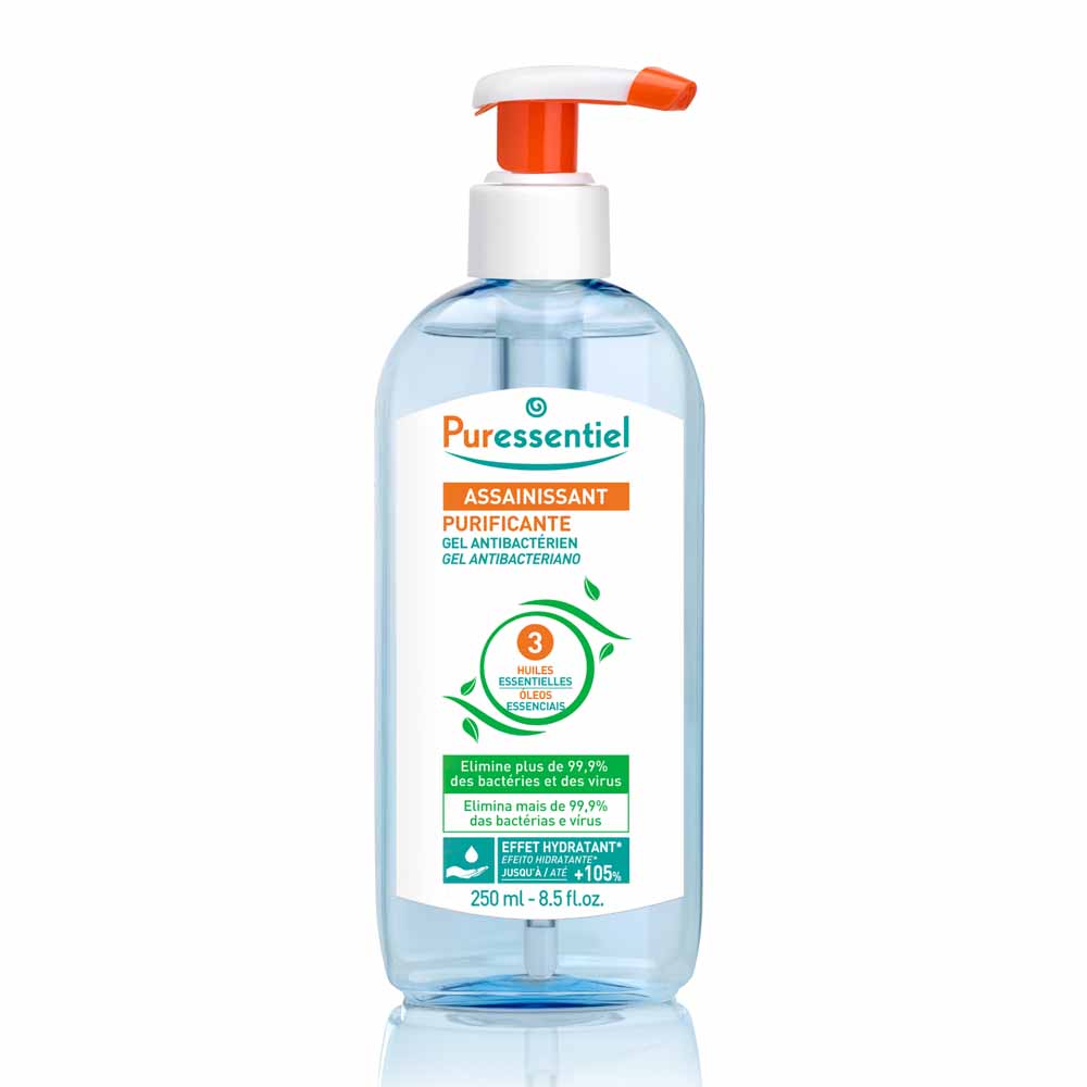 Puressentiel Aceites Esenciales Gel Antibacterial Desinfectante 3 Aceites Esenciales 250ml
