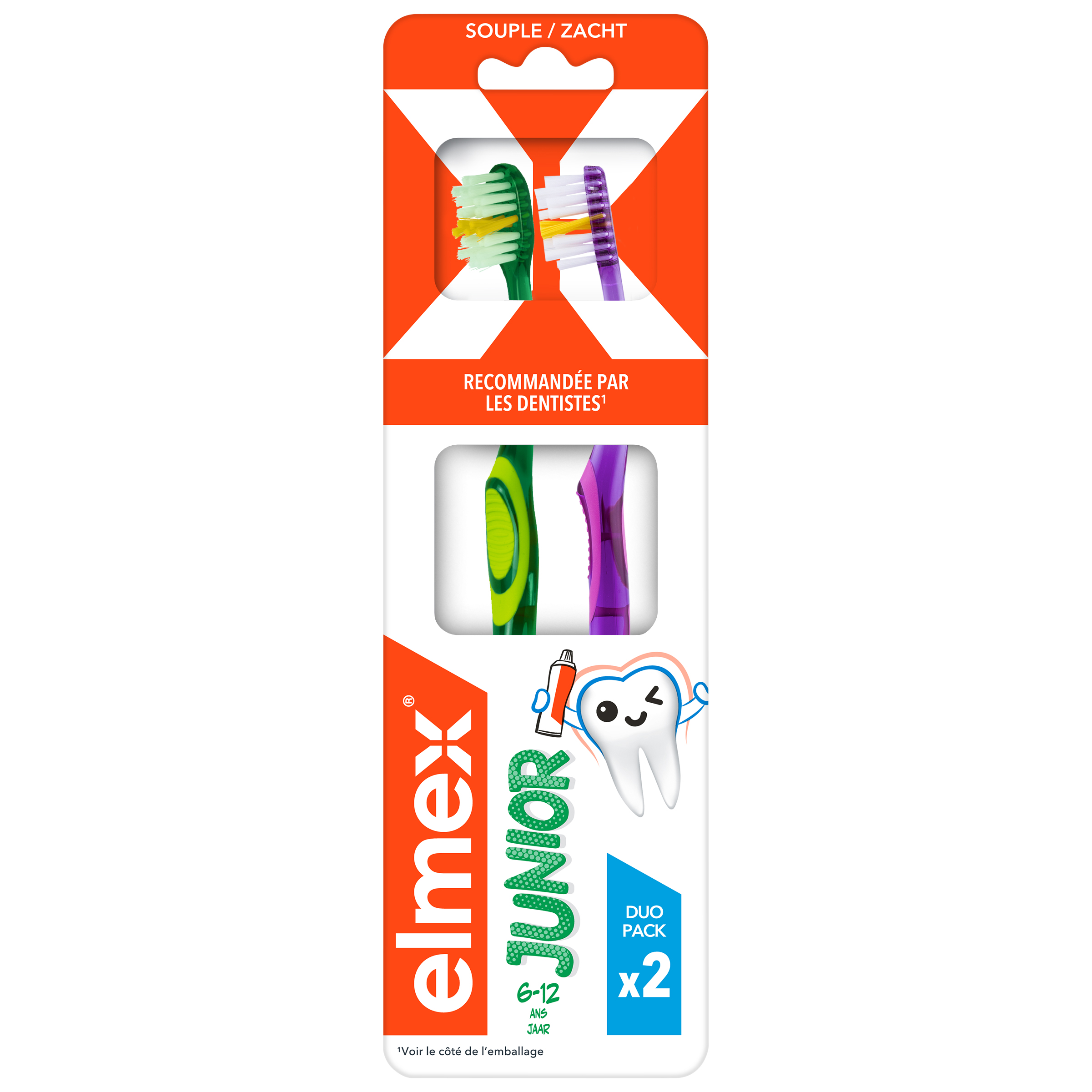 Elmex Anticaries Cepillo De Dientes Junior Suave 6-12 Anos x2