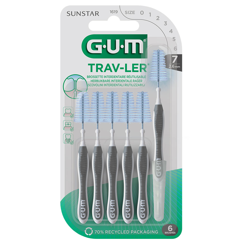 Gum Trav-ler Cepillo interdental de 2,6 mm x6