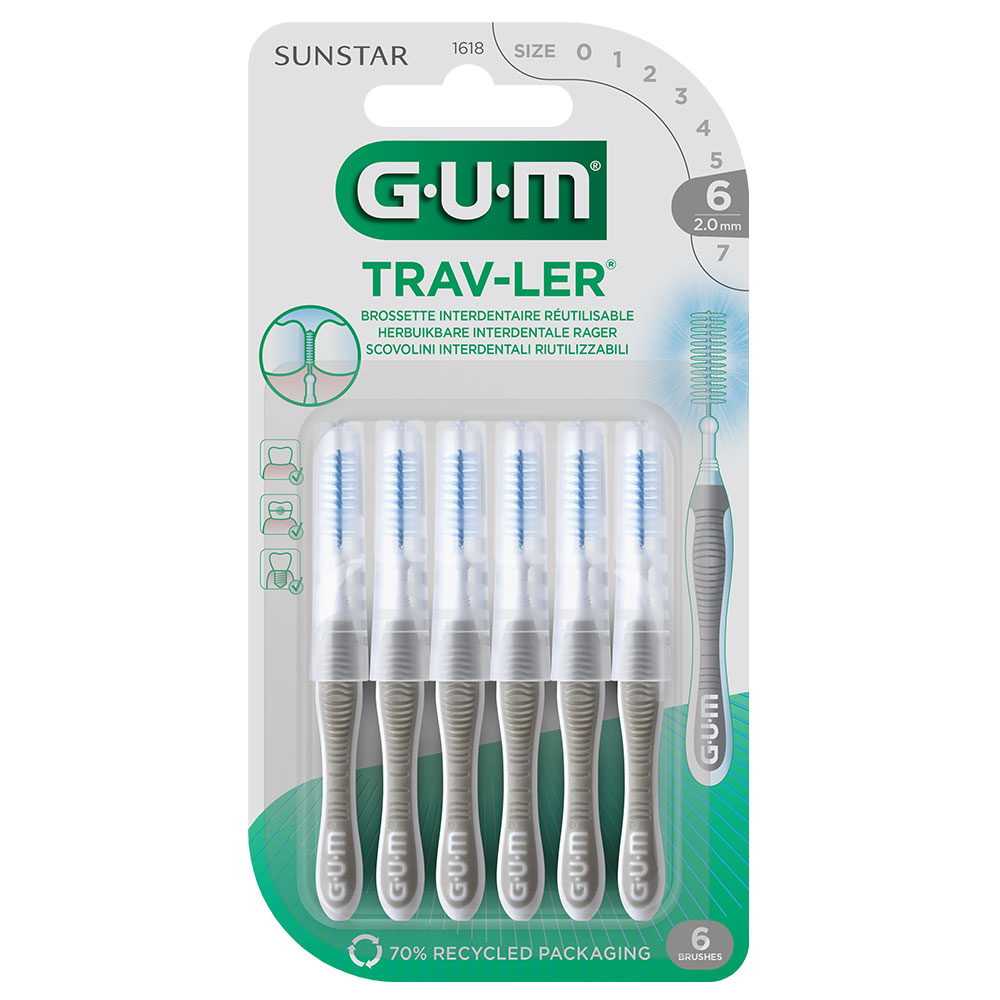 Gum Trav-ler Cepillos Interdentales 2.0mm X4 Trav-ler x6