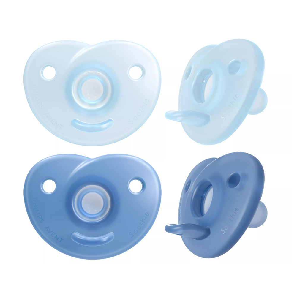Avent Soothie Chupetes ortodónticos de silicona de 0 a 6 meses x2