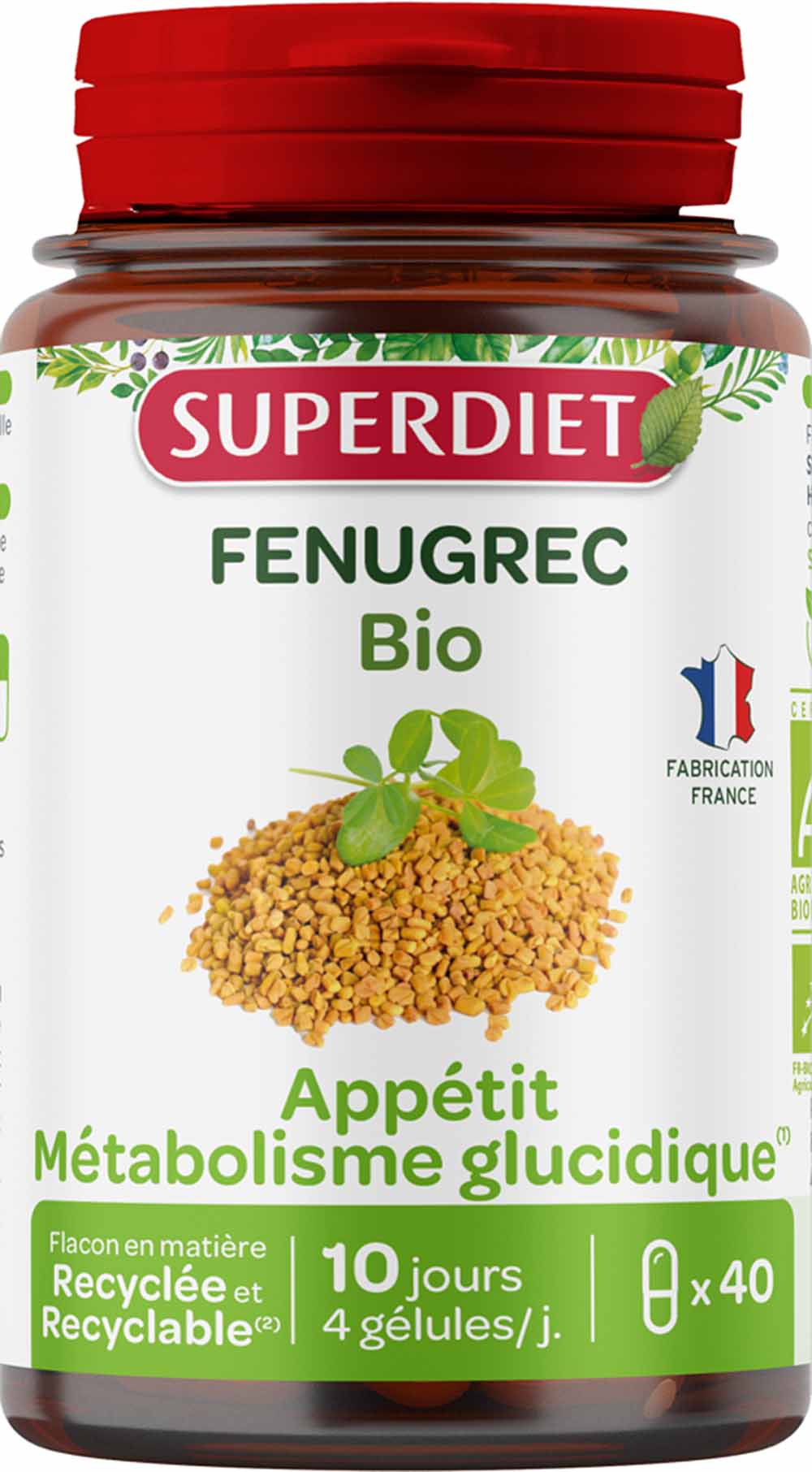 Superdiet Alholva ecológica 40 cápsulas
