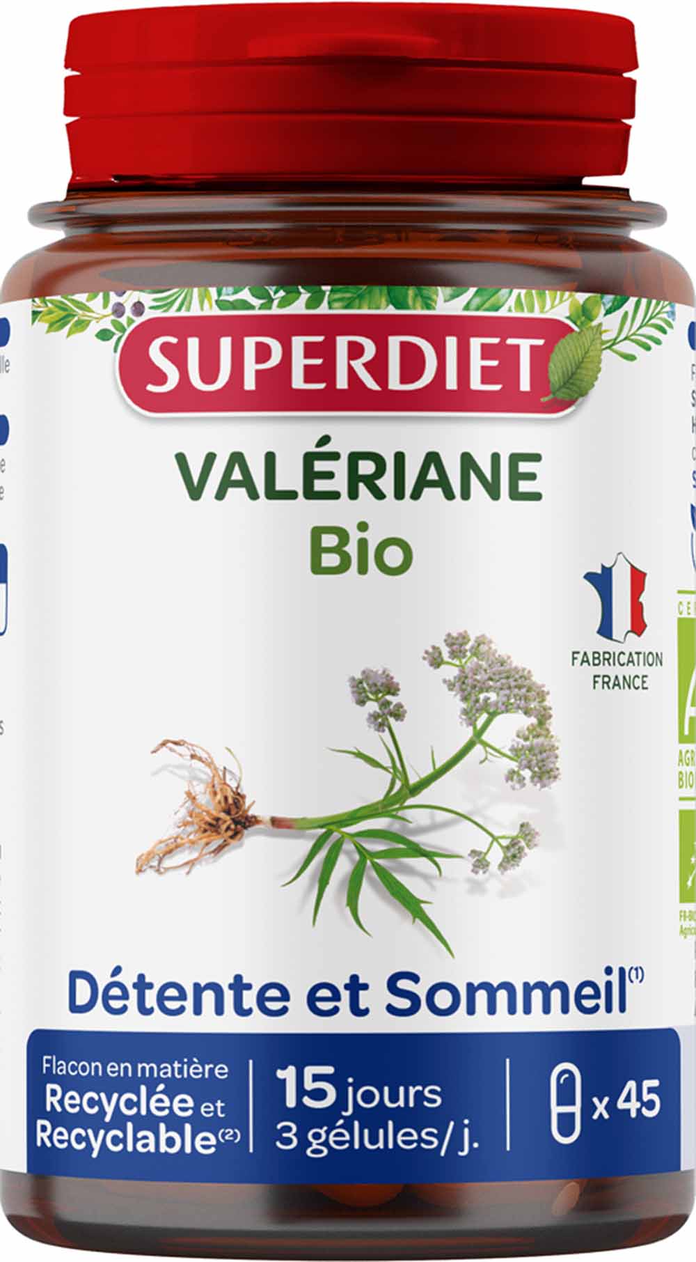 Superdiet Valeriana BIO 45 cápsulas
