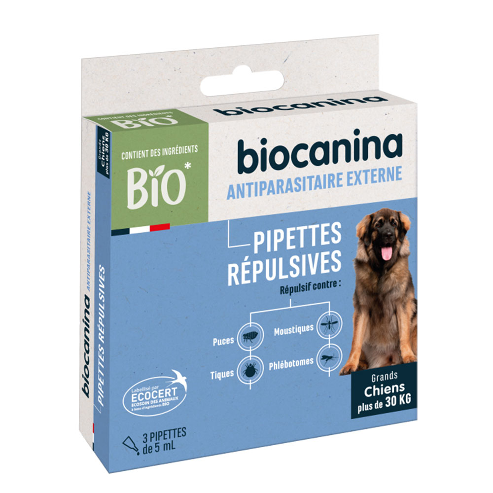 Biocanina Pipetas repelentes para perros de más de 30 kg 3 x