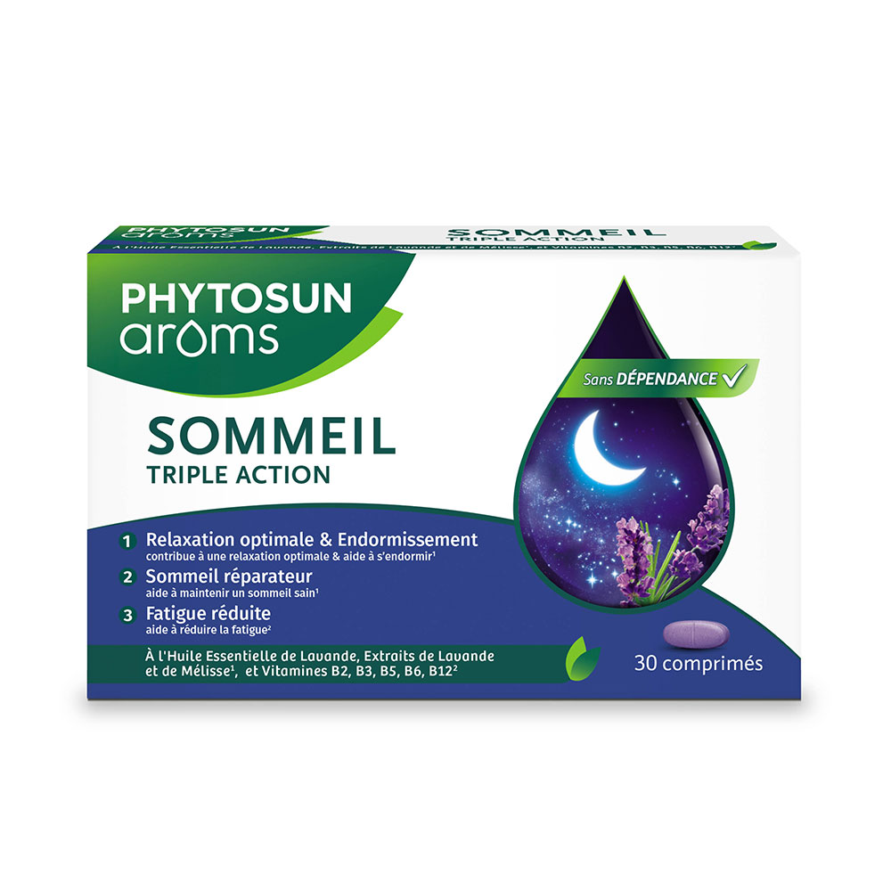 Phytosun Aroms Triple Acción Sueño con Aceites Esenciales 30 comprimidos